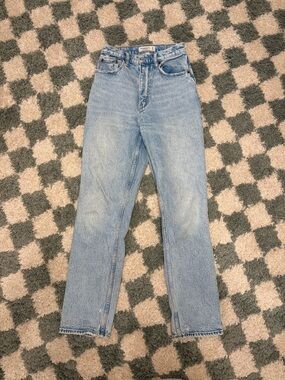 Abercrombie & Fitch Light Blue High Rise '90s Straight Jeans